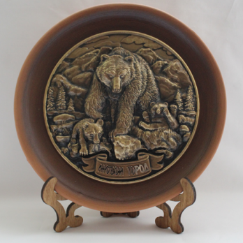 Тарелка из керамики Семейка медведей (7005)